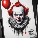 Tattoo sketch it pennywise balloon, tattoo li… – tattoo sketch (№1758408450_0, 20.09.2025 22:47) — tattoovalue.net