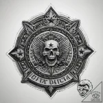 Tattoo sketch military patch, concept art for… – tattoo sketch (№1758411612_0, 20.09.2025 23:40) — tattoovalue.net