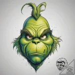 Tattoo sketch the grinch with a tail, ink ill… – tattoo sketch (№1758412597_0, 20.09.2025 23:56) — tattoovalue.net
