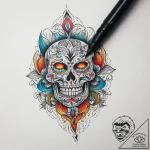 Tattoo sketch узор в виде пера и чернильницы,… – tattoo sketch (№1758412991_0, 21.09.2025 00:03) — tattoovalue.net