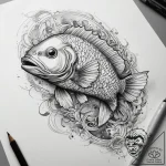 Tattoo sketch redfish, concept art for tattoo… – tattoo sketch (№1758413383_0, 21.09.2025 00:09) — tattoovalue.net