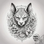 Tattoo sketch sphinx, ink illustration for ta… – tattoo sketch (№1758414172_0, 21.09.2025 00:22) — tattoovalue.net