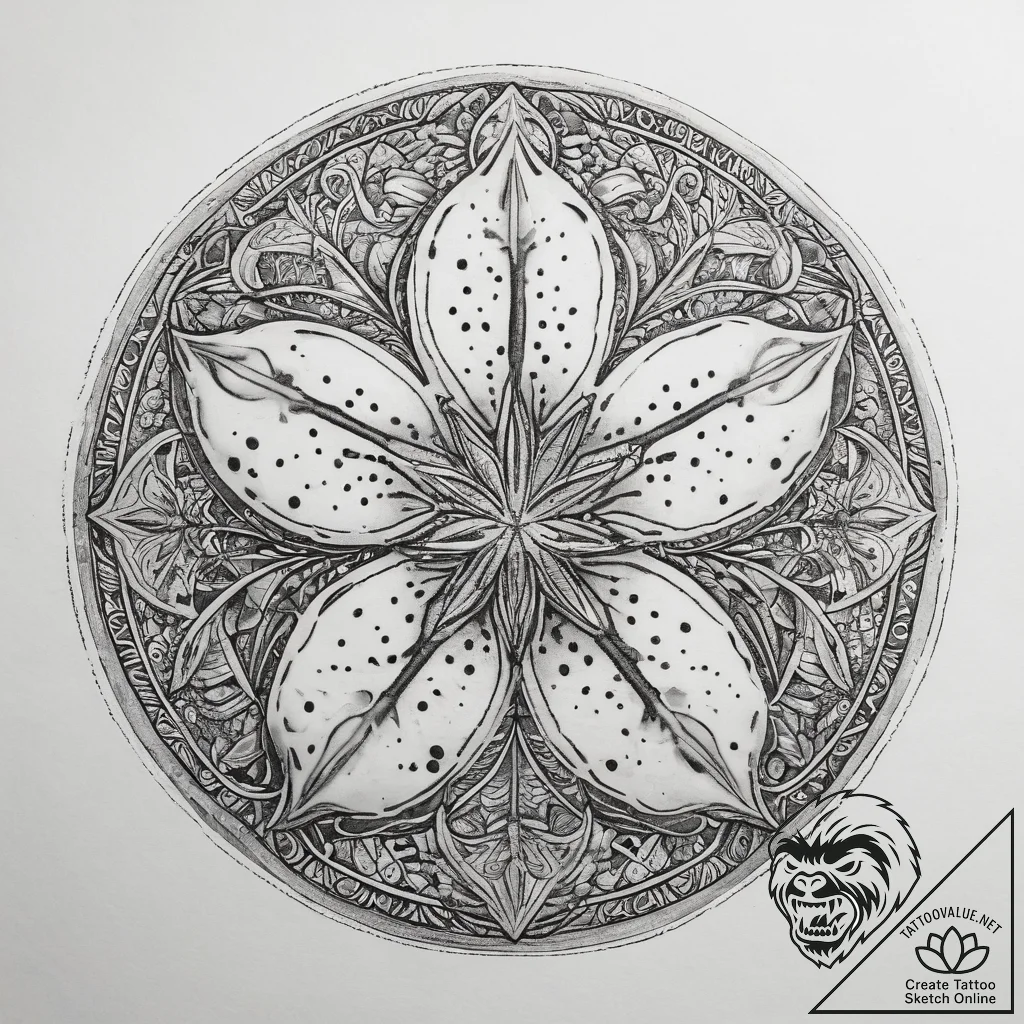 Tattoo sketch sand dollar, ink illustration f... - tattoo sketch (№1758414368_0, 21.09.2025 00:26) — tattoovalue.net