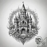 Tattoo sketch castle, artistic tattoo sketch,… – tattoo sketch (№1758414773_0, 21.09.2025 00:32) — tattoovalue.net