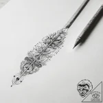 Tattoo sketch ruler with a quote, ink illustr… – tattoo sketch (№1758414967_0, 21.09.2025 00:36) — tattoovalue.net