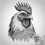 Tattoo sketch slavic rooster, tattoo line art… – tattoo sketch (№1758415365_0, 21.09.2025 00:42) — tattoovalue.net
