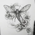 Tattoo sketch dobsonfly, tattoo drawing outli… – tattoo sketch (№1758415563_0, 21.09.2025 00:46) — tattoovalue.net