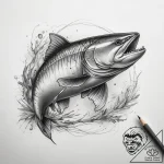 Tattoo sketch atlantic salmon, artistic tatto… – tattoo sketch (№1758415768_0, 21.09.2025 00:49) — tattoovalue.net