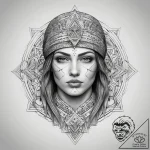 Tattoo sketch soldier with a home, ink illust… – tattoo sketch (№1758416159_0, 21.09.2025 00:55) — tattoovalue.net