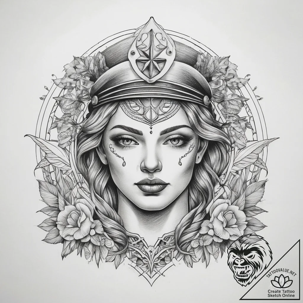 Tattoo sketch divine scene, tattoo line art,... - tattoo sketch (№1758418738_0, 21.09.2025 01:38) — tattoovalue.net