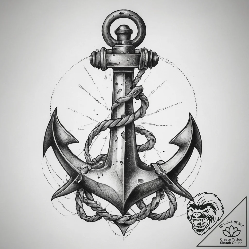 Tattoo sketch anchor, tattoo drawing outline,... - tattoo sketch (№1758420125_0, 21.09.2025 02:02) — tattoovalue.net