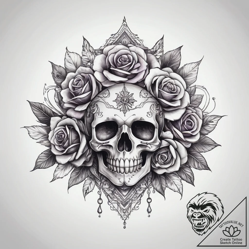 Tattoo sketch amethyst, ink illustration for... - tattoo sketch (№1758420319_0, 21.09.2025 02:05) — tattoovalue.net