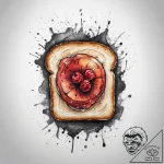 Tattoo sketch toast with jam, artistic tattoo… – tattoo sketch (№1758420514_0, 21.09.2025 02:08) — tattoovalue.net