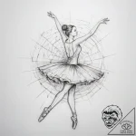 балерина, паутина, хрупкость, грация, излом,… – tattoo sketch (№1758446960_0, 21.09.2025 09:29) — tattoovalue.net