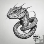 Tattoo sketch gaboon viper, tattoo flash shee… – tattoo sketch (№1758447152_0, 21.09.2025 09:32) — tattoovalue.net