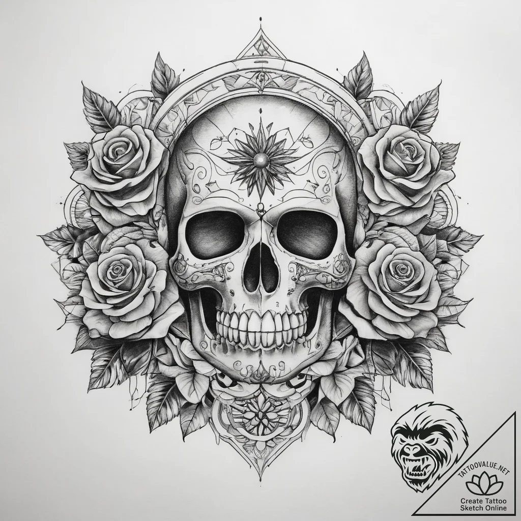 Tattoo sketch cosmic existence, artistic tatt... - tattoo sketch (№1758450493_0, 21.09.2025 10:28) — tattoovalue.net