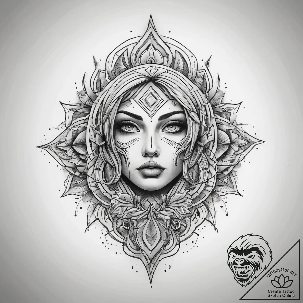 Tattoo sketch dream, tattoo line art, bold ou... - tattoo sketch (№1758451090_0, 21.09.2025 10:38) — tattoovalue.net
