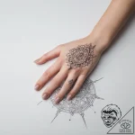 Tattoo sketch hands with a paper – tattoo sketch (№1758452661_0, 21.09.2025 11:04) — tattoovalue.net
