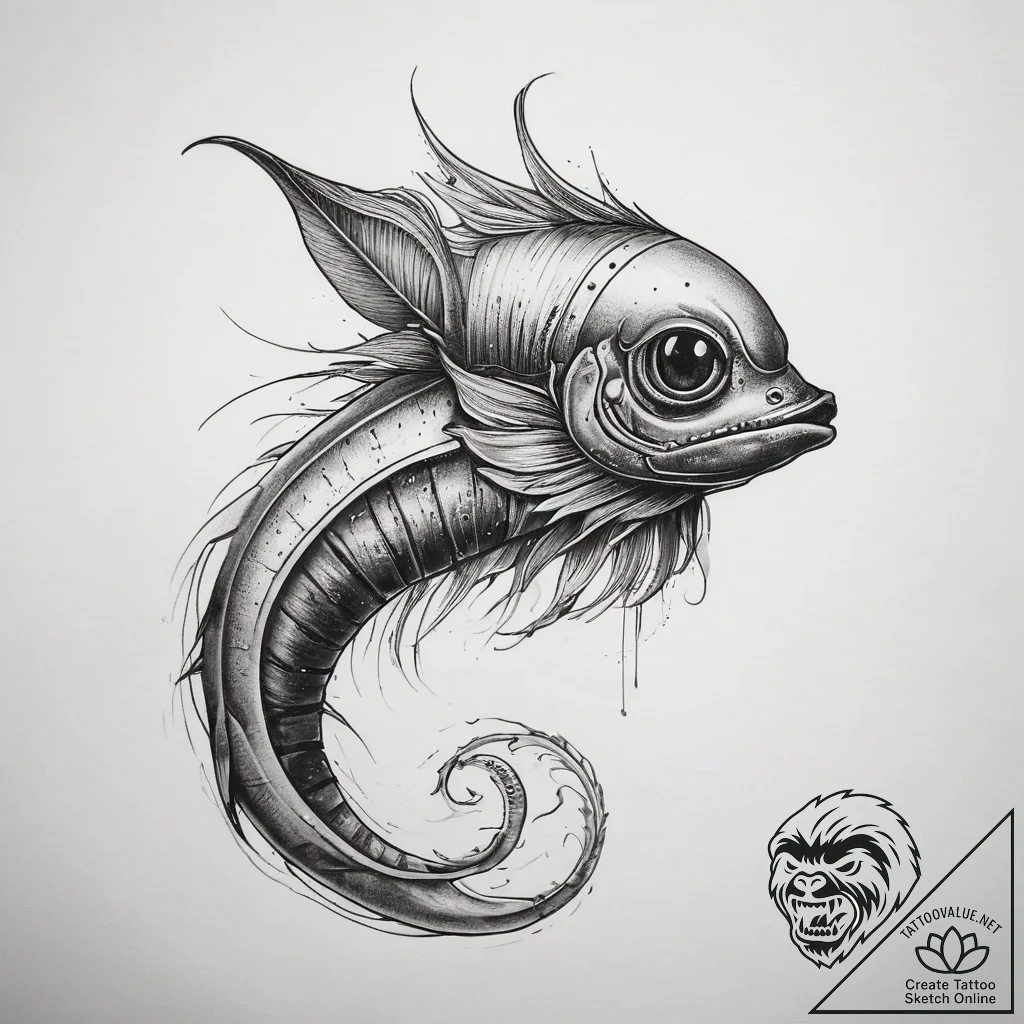 Tattoo sketch leech, tattoo drawing outline,... - tattoo sketch (№1758453645_0, 21.09.2025 11:20) — tattoovalue.net