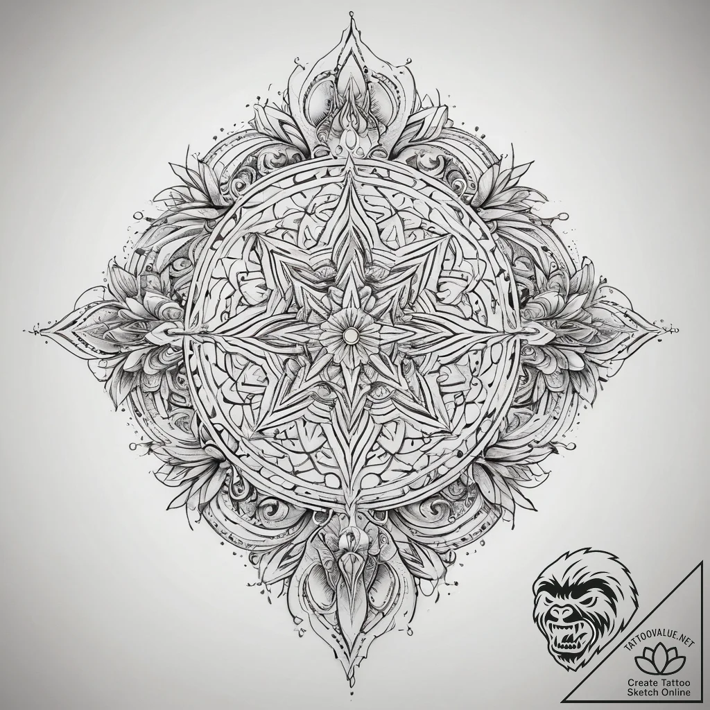 Tattoo sketch cosmic spark, tattoo line art,... - tattoo sketch (№1758453840_0, 21.09.2025 11:24) — tattoovalue.net