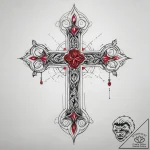 Tattoo sketch ruby, tattoo line art, on a cle… – tattoo sketch (№1758454034_0, 21.09.2025 11:27) — tattoovalue.net