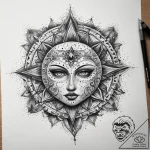 Tattoo sketch cosmic character, tattoo sketch… – tattoo sketch (№1758454434_0, 21.09.2025 11:33) — tattoovalue.net