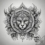 Tattoo sketch cosmic creation, tattoo flash s… – tattoo sketch (№1758455219_0, 21.09.2025 11:46) — tattoovalue.net