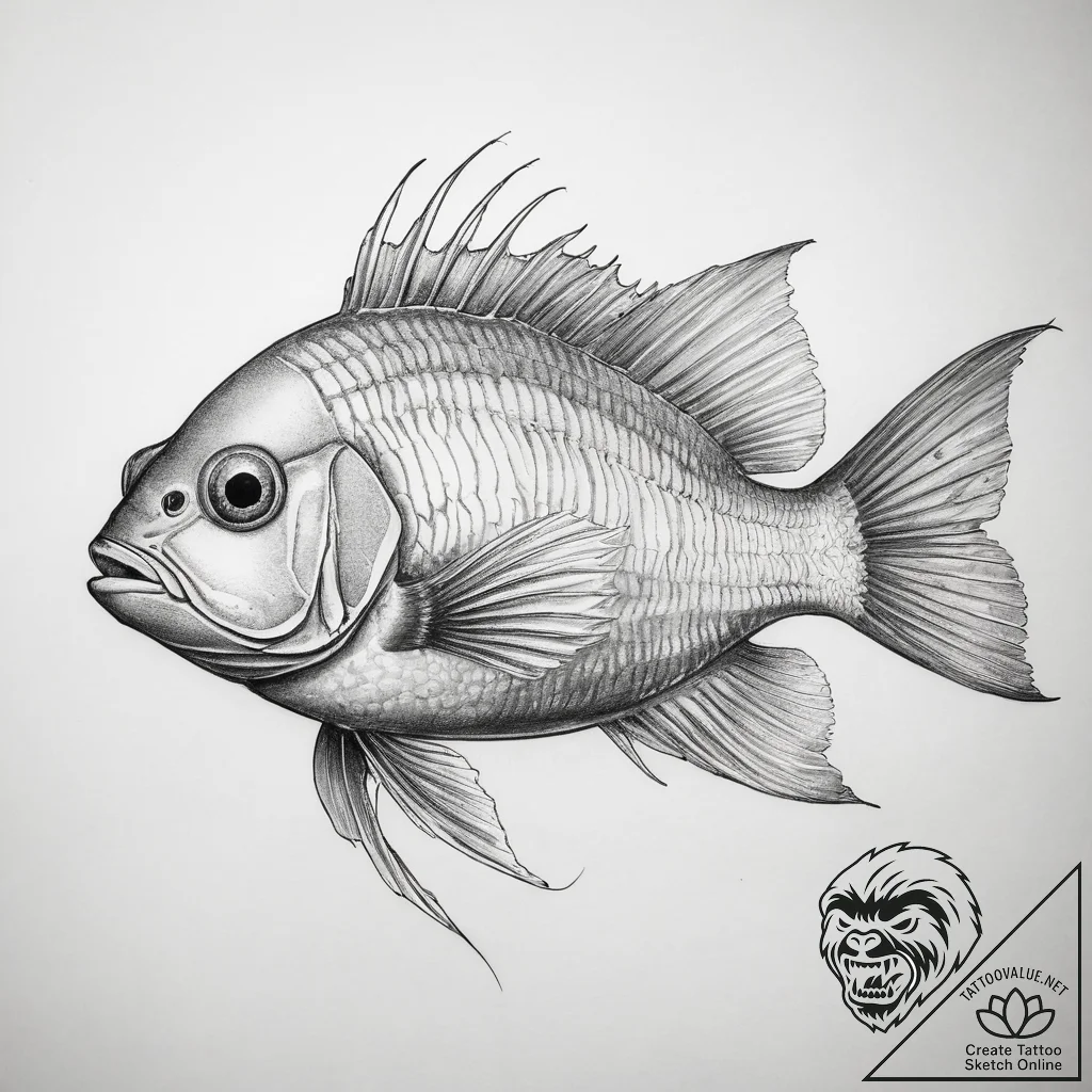 Tattoo sketch squirrelfish - tattoo sketch (№1758459531_0, 21.09.2025 12:58) — tattoovalue.net