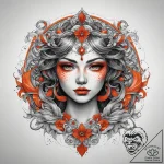 Tattoo sketch orange, concept art for tattoo,… – tattoo sketch (№1758460113_0, 21.09.2025 13:08) — tattoovalue.net