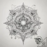 Tattoo sketch cosmic space, tattoo flash shee… – tattoo sketch (№1758461280_0, 21.09.2025 13:28) — tattoovalue.net