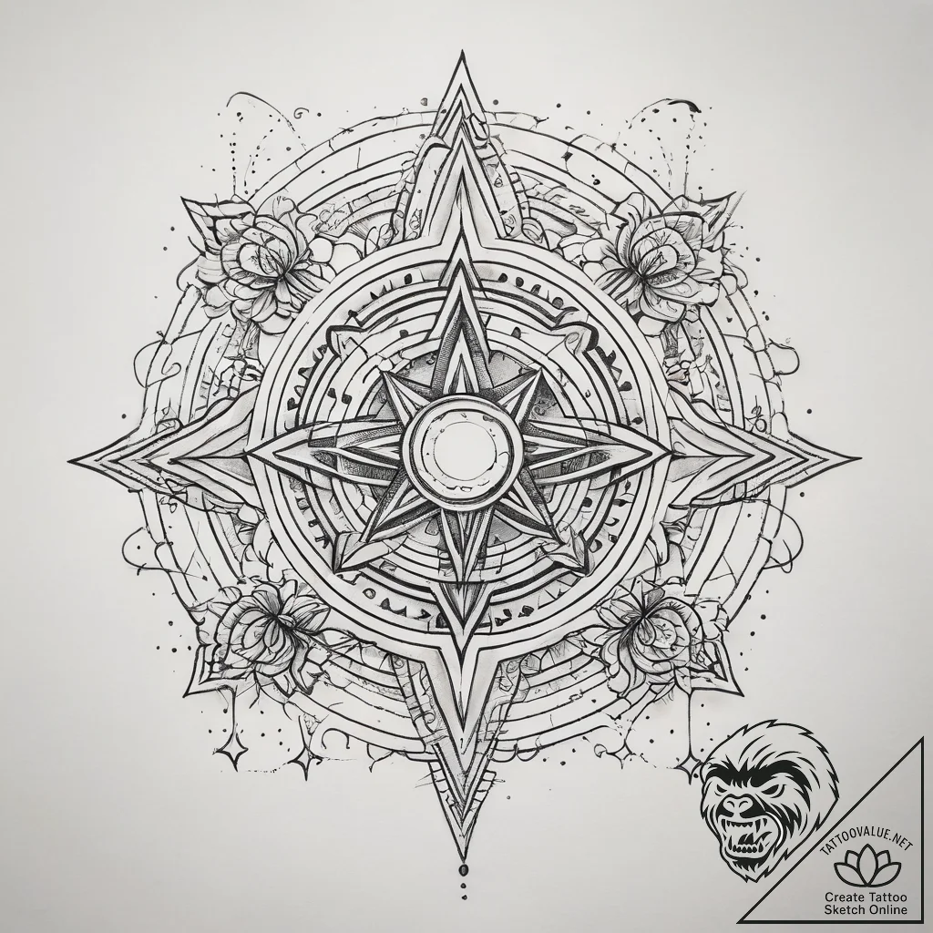 Tattoo sketch cosmic space, tattoo flash shee... - tattoo sketch (№1758461280_0, 21.09.2025 13:28) — tattoovalue.net