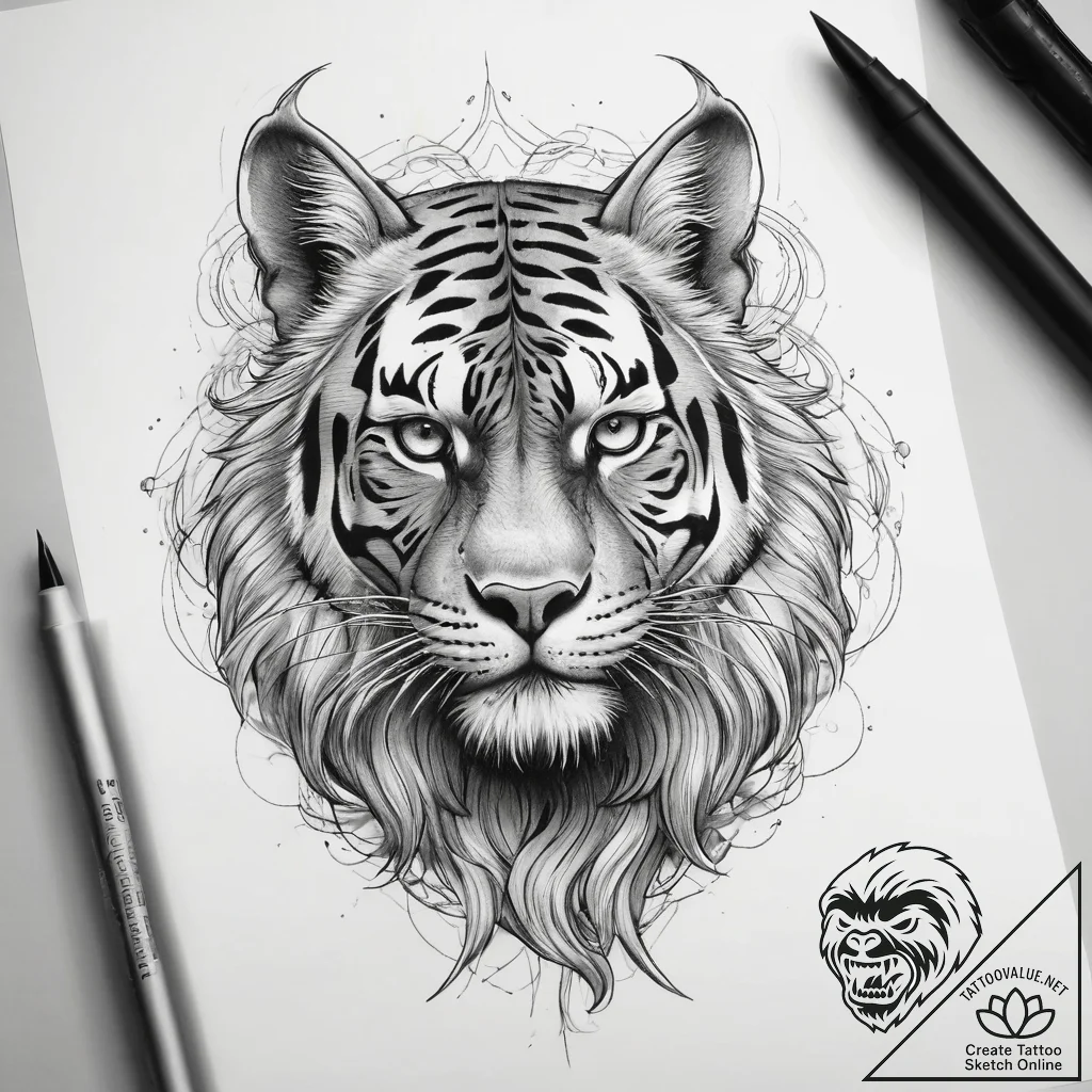 Tattoo sketch duplicate, concept art for tatt... - tattoo sketch (№1758462277_0, 21.09.2025 13:44) — tattoovalue.net