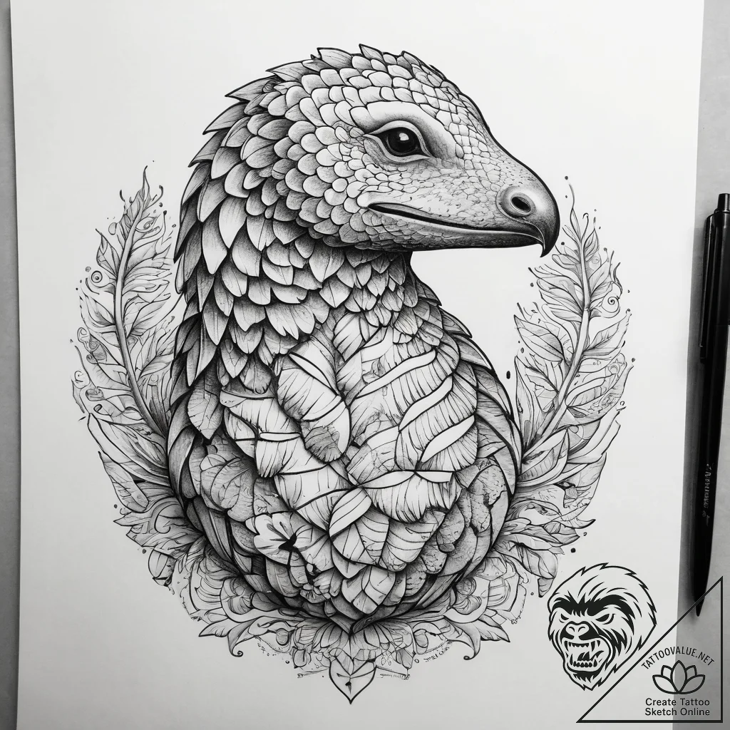 Tattoo sketch pangolin, tattoo sketch design,... - tattoo sketch (№1758463252_0, 21.09.2025 14:00) — tattoovalue.net