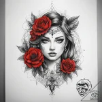 Tattoo sketch red – tattoo sketch (№1758464033_0, 21.09.2025 14:13) — tattoovalue.net