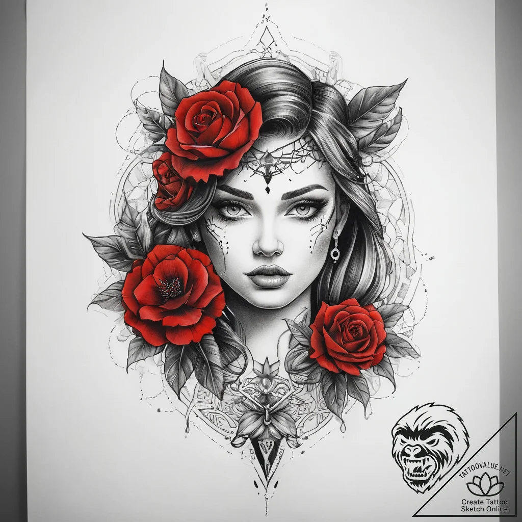 Tattoo sketch red - tattoo sketch (№1758464033_0, 21.09.2025 14:13) — tattoovalue.net