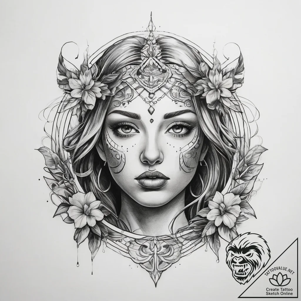 Tattoo sketch oasis - tattoo sketch (№1758465607_0, 21.09.2025 14:40) — tattoovalue.net