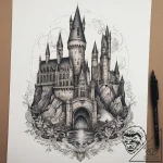 Tattoo sketch harry potter hogwarts castle, a… – tattoo sketch (№1758466008_0, 21.09.2025 14:46) — tattoovalue.net