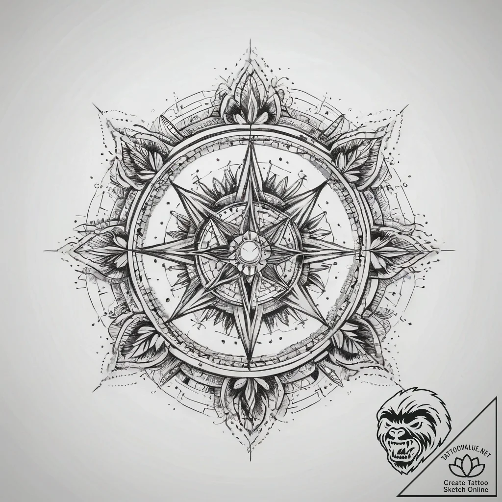 Tattoo sketch cosmic essence, concept art for... - tattoo sketch (№1758467374_0, 21.09.2025 15:09) — tattoovalue.net