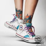 Shoes & footwear, ink illustration for tattoo… – tattoo sketch (№1758468169_0, 21.09.2025 15:22) — tattoovalue.net
