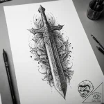Tattoo sketch абстрактный меч, tattoo drawing… – tattoo sketch (№1758468364_0, 21.09.2025 15:26) — tattoovalue.net