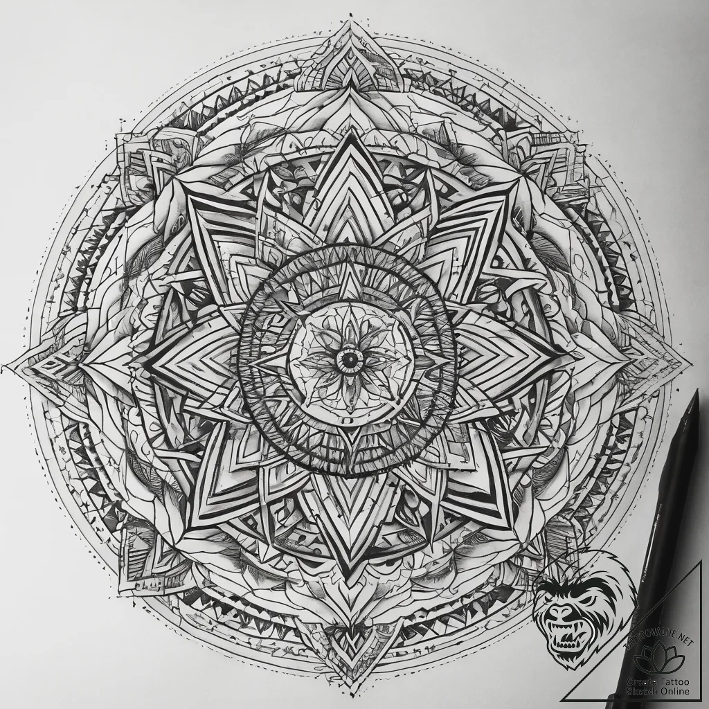 Tattoo sketch spiritual portrayal, tattoo fla... - tattoo sketch (№1758468952_0, 21.09.2025 15:35) — tattoovalue.net