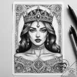 Tattoo sketch tarot card empress, tattoo sket… – tattoo sketch (№1758469538_0, 21.09.2025 15:45) — tattoovalue.net