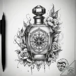 Tattoo sketch perfume tattoo, concept art for… – tattoo sketch (№1758471099_0, 21.09.2025 16:11) — tattoovalue.net