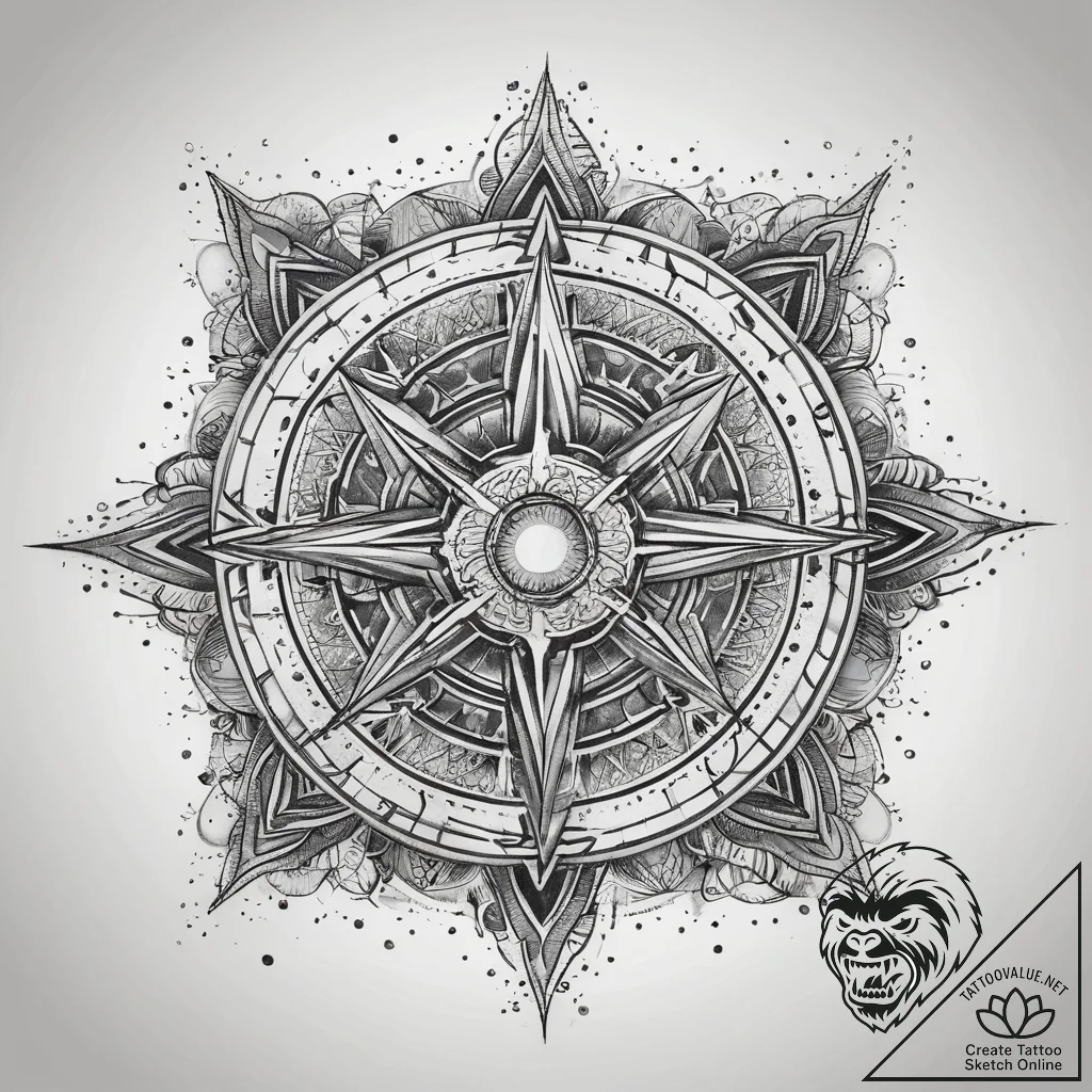 Tattoo sketch cosmic story, artistic tattoo s... - tattoo sketch (№1758471685_0, 21.09.2025 16:21) — tattoovalue.net