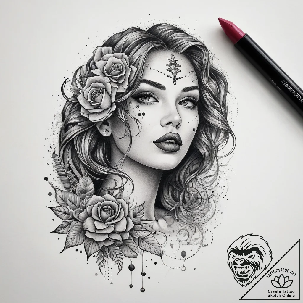 Tattoo sketch lipstick tattoo, tattoo drawing... - tattoo sketch (№1758472488_0, 21.09.2025 16:34) — tattoovalue.net