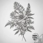 Tattoo sketch yarrow flower – tattoo sketch (№1758473274_0, 21.09.2025 16:47) — tattoovalue.net