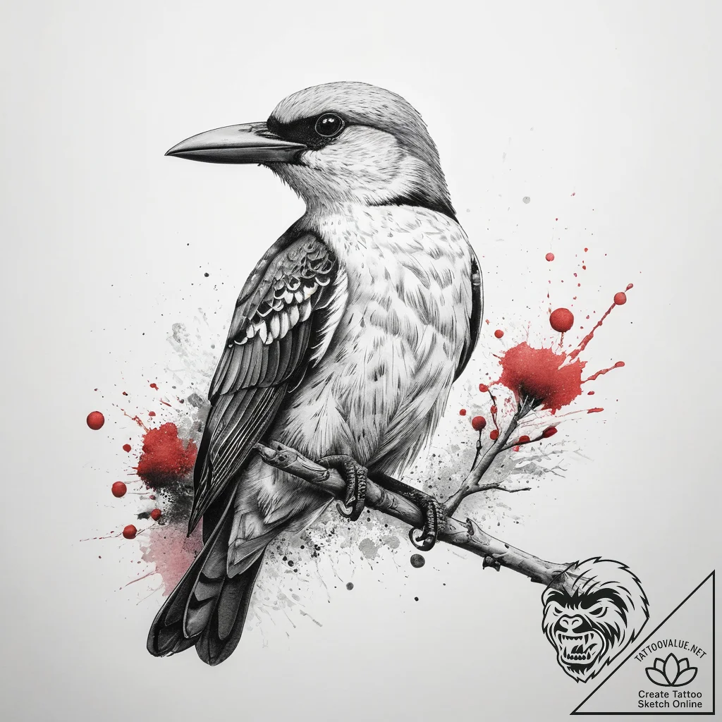 Tattoo sketch clark's nutcracker, tattoo sket... - tattoo sketch (№1758473734_0, 21.09.2025 16:55) — tattoovalue.net