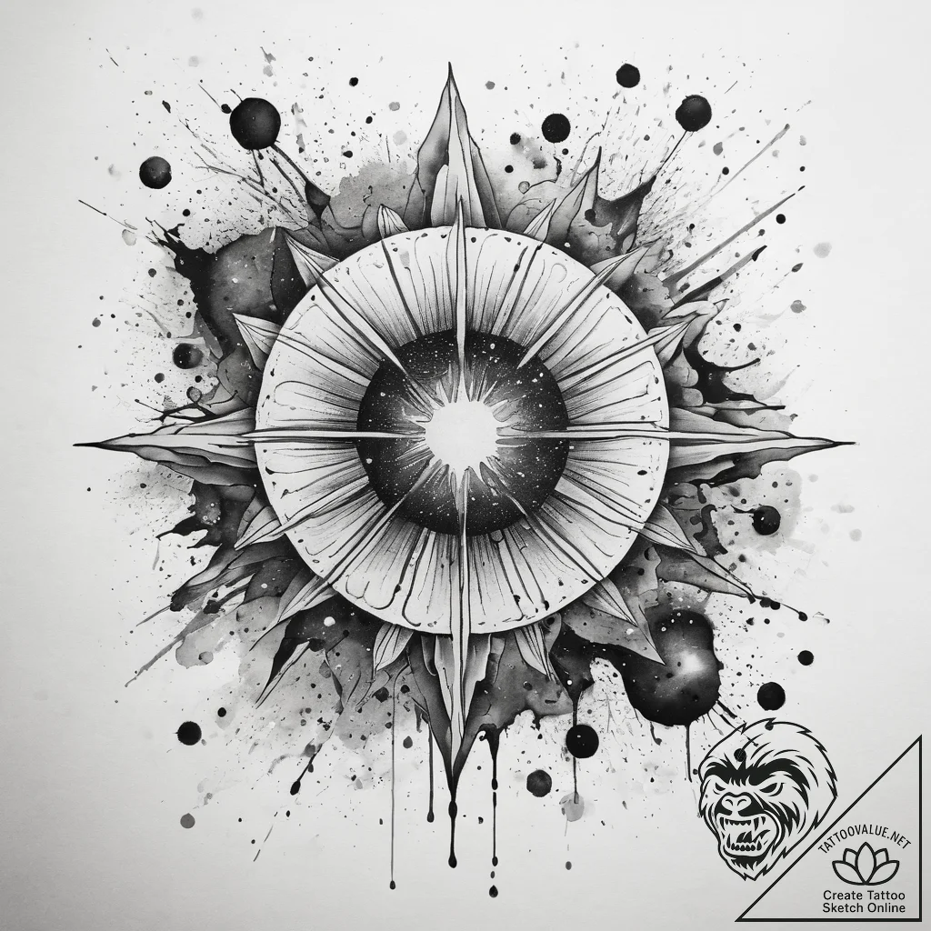 Tattoo sketch cosmos, concept art for tattoo,... - tattoo sketch (№1758474145_0, 21.09.2025 17:02) — tattoovalue.net