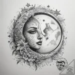 Tattoo sketch moon and stars, artistic tattoo… – tattoo sketch (№1758481128_0, 21.09.2025 18:58) — tattoovalue.net