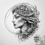 Tattoo sketch cosmic entity – tattoo sketch (№1758482729_0, 21.09.2025 19:25) — tattoovalue.net
